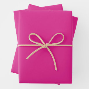 Neon lebhaft rosa massiv rosa geschenkpapier set