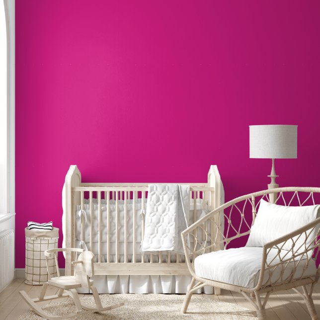Neon lebhaft rosa | massiv rosa tapete (Kinder)