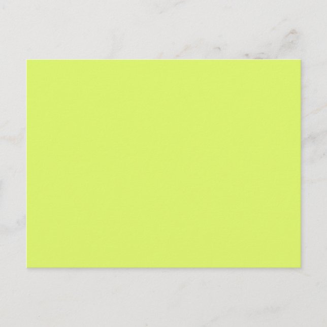 Neon Lemon Lime Green Solid Trend Farbe Hintergrun Postkarte (Vorderseite)
