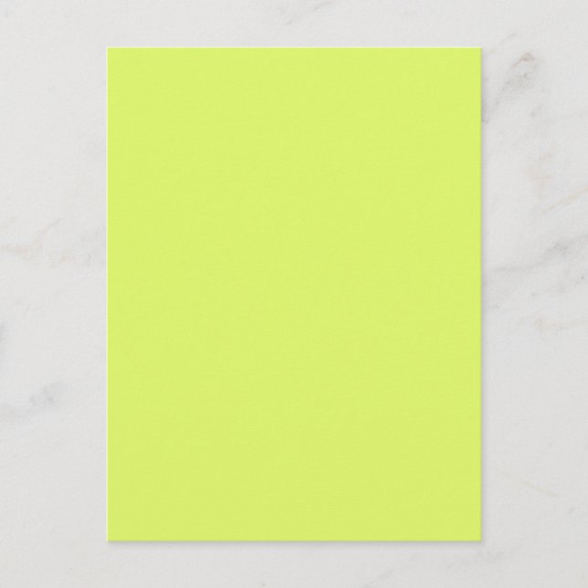 Neon Lemon Lime Green Solid Trend Farbe Hintergrun Postkarte (Vorderseite)