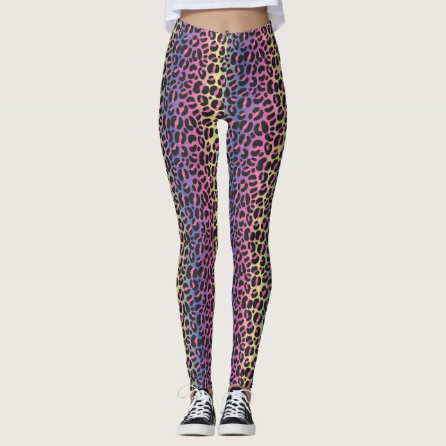 Neon Leopard Leggings (Vorderseite)