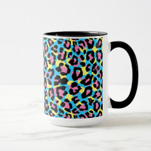 Neon Leopard Spots Muster Tasse