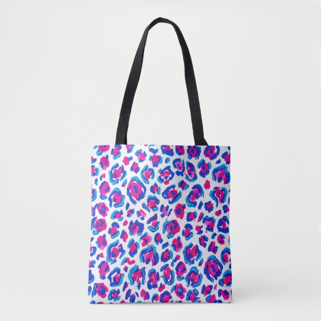 Neon-Leoparden-Druckmuster Tasche (Vorderseite)