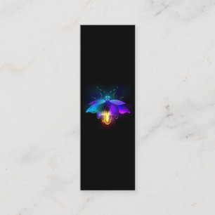 Neon‑Leuchtkäfer auf Schwarz Treuekarte