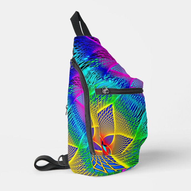 Neon Lights bunt Crossbody Bag (Linke Seite)