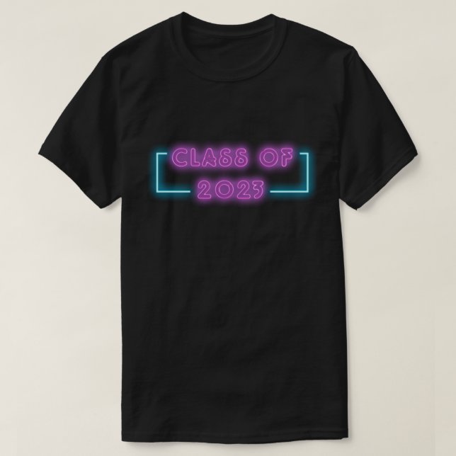 Neon Lights Class 2023 Abschluss T-Shirt (Design vorne)
