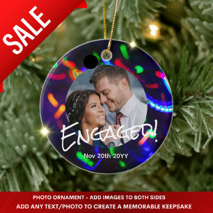 Neon Lights FOTO Weihnachtsdekoration Minimal Keramik Ornament