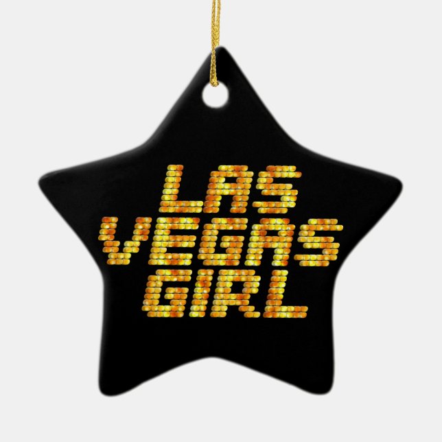 Neon Lights - Las Vegas Girl Keramikornament (Vorne)