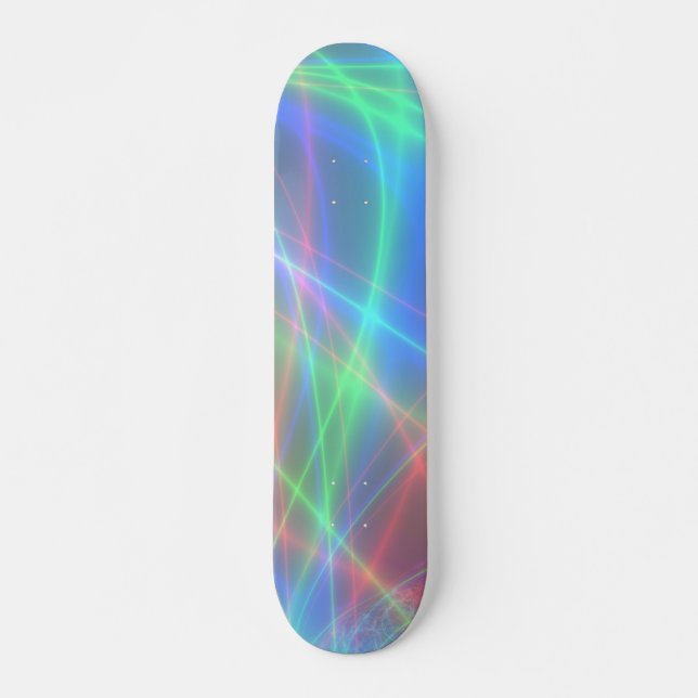 Neon Lights Pattern Skateboard (Vorne)