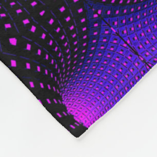Neon-Lila-Geometrie-Decke Fleecedecke