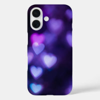Neon Lila Hearts