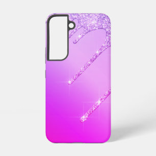Neon Lila Pink Glitzer Sparkle Samsung Galaxy Hülle