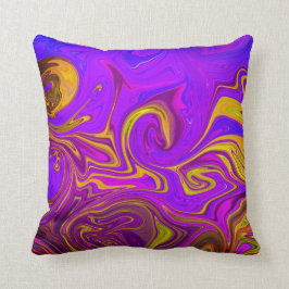 Neon Lila Pink Yellow Abstract Design Kissen