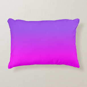 Neon Lila und Hot Pink Ombre Farbtafel Fade Dekokissen