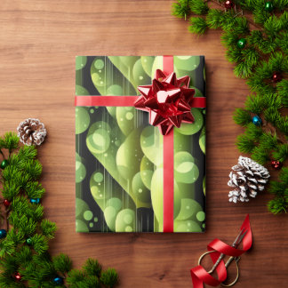 Neon Lime Green Bubble Pattern Geschenkpapier