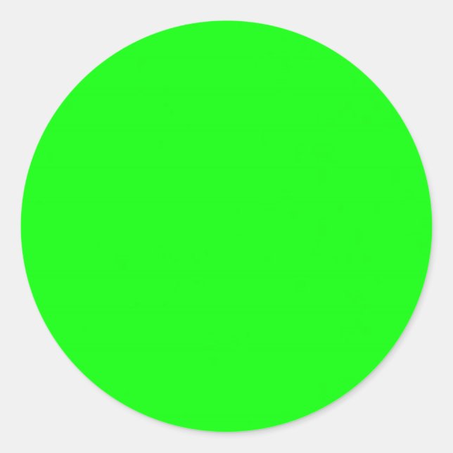Neon Lime Green Hintergrund Runder Aufkleber (Vorderseite)