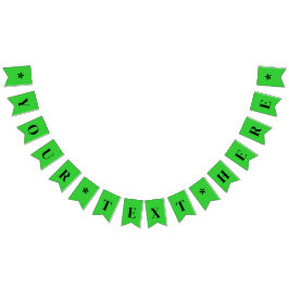 Neon Lime Green Solid Color | Benutzerdefiniert Wimpelkette