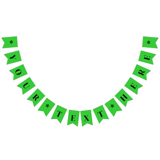 Neon Lime Green Solid Color | Benutzerdefiniert Wimpelkette (Alle)