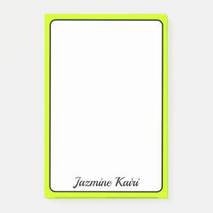 Neon Limon Gelbe Grenze Beruflich Einfache Bezeich Post-it Klebezettel