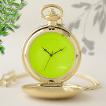 Neon Limon Yellow Solid Color | Classic | elegant Taschenuhr<br><div class="desc">Neon Limon Yellow Solid Color | Classic | elegant | Trendy | Stilvoll | Geschenk</div>
