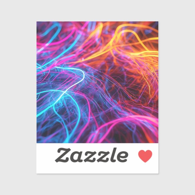 Neon Lines Aufkleber (Blatt)