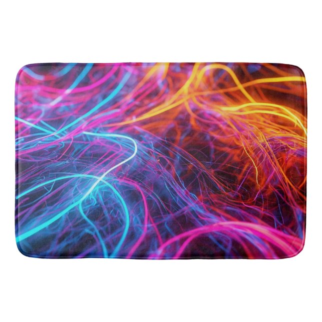 Neon Lines Badematte (Vorderseite)