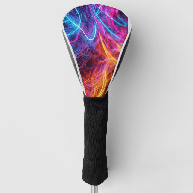 Neon Lines Golf Headcover (Vorderseite)