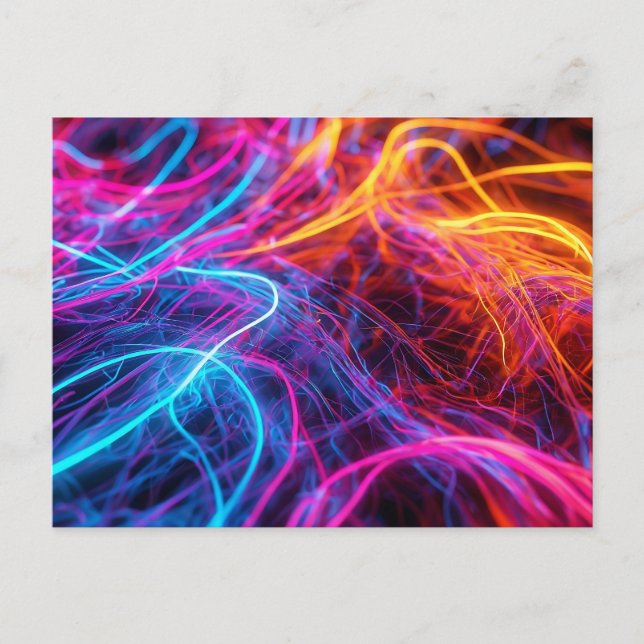 Neon Lines Postkarte (Vorderseite)