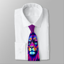 Neon Lion Party Animal – Colourful Retro Graphic