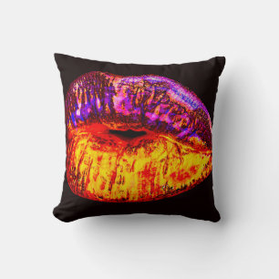 Neon lips kissen