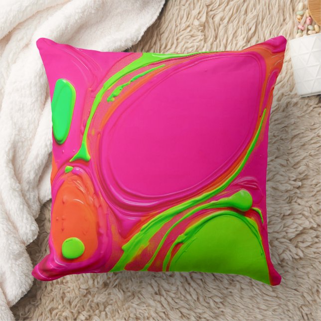 Neon Liquid Paint Dance Kissen (Decke)