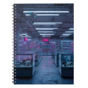 Neon Lit Cyber Arcade Claw-Maschine Notebook Notizblock