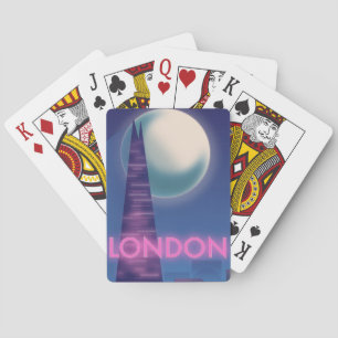 Neon London Reiseplakat Spielkarten
