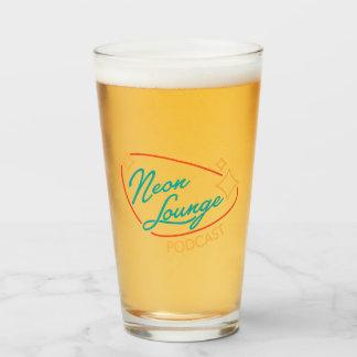 Neon Lounge Logo Glas