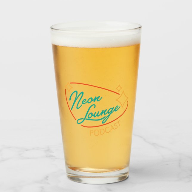 Neon Lounge Logo Glas (Vorne (Gefüllt))