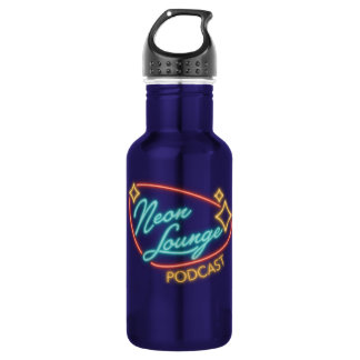 Neon Lounge Logo isolierte Wasserflasche