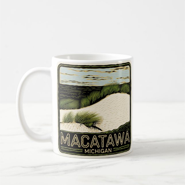 Neon Macatawa Michigan Kaffeetasse (Links)