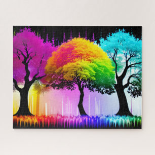 Neon Majestic Rainbow Forest Dream
