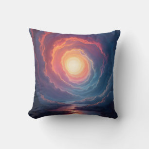 Neon-Malstrom – Ätherische Wolken-Spirale Neon-Wur Kissen