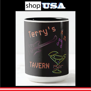 Neon Mancave Mug 🍺 Faux Tavern Club personnalisé