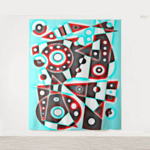 Neon-Maschine Nr. 5-Tapisserie Wandteppich