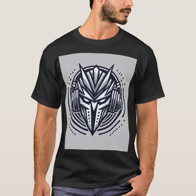"Neon Mask Vibes: DJ Persona Logo". T-Shirt (Vorderseite)