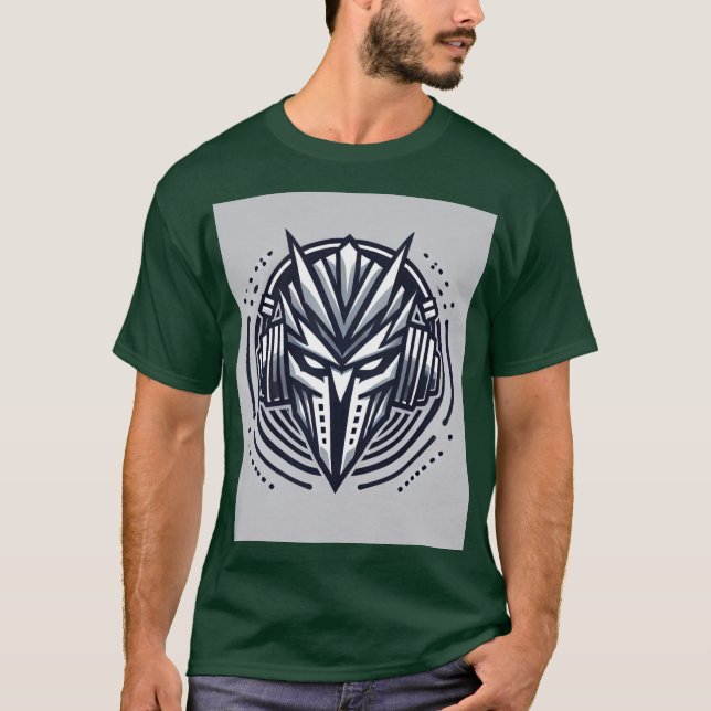 "Neon Mask Vibes: DJ Persona Logo". T-Shirt (Vorderseite)