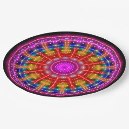 Neon Medallion Pappteller