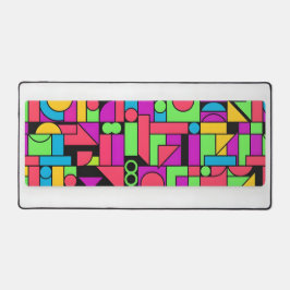 Neon Memphis Geometry Schreibtischunterlage