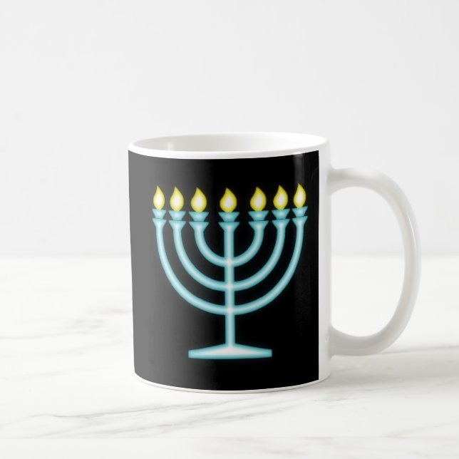 Neon Menorah Kaffeetasse (Rechts)
