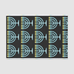 Neon Menorah Seidenpapier
