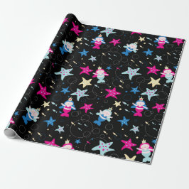 NEON Mermaid Sea Life Fish Starfish Geburtstagspar Geschenkpapier
