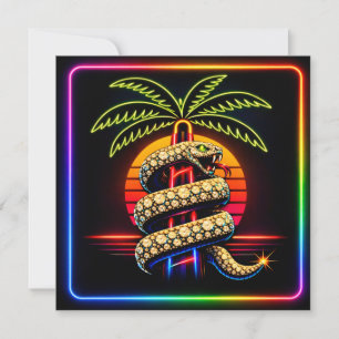 Neon Miami Nights Diamant Luxus Einladung