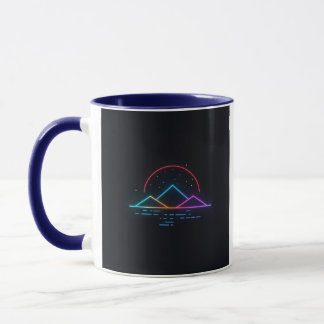 Neon Minimal Winter Aesthetic Design Tasse